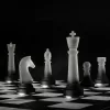 lumina chess, monochrome version - maztermind, strategy game, monochrome chess set, beautifully designed chess