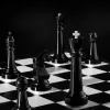 lumina chess, monochrome version - maztermind, strategy game, monochrome chess set, beautifully designed chess