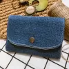ví vải denim thủ công mini, chất vải dày dặn và bền đẹp, 3 ngăn tiện dụng, thiết kế đơn giản và thanh lịch