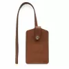 single-layer handmade leather tag, attaches to suitcases, elegant design, high-quality cowhide leather, a gift for travel enthusiasts