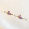 butterfly dangle wooden hair stick, sturdy wood material, gentle white butterfly charm, captivating, elegant hair accessory