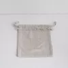 light gray “ô cửa” linen bag, woven linen fabric with light scratches, wabi sabi style, entirely handcrafted product