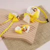 yellow persimmon ribbons, girls accessories set, vibrant yellow color, enhances child's adorableness, lovely gift for girls