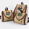 hana sedge backpack, spacious storage compartment, cute doll patterns, simple design, suitable for outings and strolls
