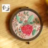 gương thêu tay summer fruit, gương cầm tay nhỏ gọn, hoạ tiết sáng tạo, thêu tay tỉ mỉ, sản phẩm handmade