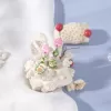 hoa tai đất sét hạt hoa và họa tiết, thiết kế tinh tế và khéo léo, hoạ tiết sáng tạo và độc đáo, màu sắc ấn tương, phong cách cá tính