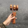 massage roller coconut wood, massage stick, facial massage roller, face and body massage stick, wooden massage roller