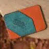 handmade vegetable-tanned leather cardholder, premium handmade leather material, light natural fragrance, unique color combination