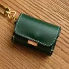 handmade genuine leather cover for airpods pro, free name engraving, meticulous attention to detail, skillful stitching, earphone protection