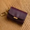 handmade genuine leather cover for airpods pro, free name engraving, meticulous attention to detail, skillful stitching, earphone protection