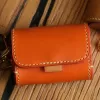 handmade genuine leather cover for airpods pro, free name engraving, meticulous attention to detail, skillful stitching, earphone protection