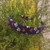 floral fabric headband, cute pattern, bright colors, vintage style, a gift for gentle and feminine girls