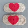 cute crochet hair clip set of two, various designs 2, handmade knit accessories, various cute designs, bright and eye-catching colors