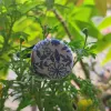 button hair tie, random color, various patterns, durable material, unique large round button design, handmade items