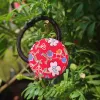 button hair tie, random color, various patterns, durable material, unique large round button design, handmade items