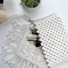 macrame envelope bag, handcrafted handbag, soft macrame material, pure white color, high durability, modern design