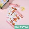 sticker dã ngoại, sticker hình mèo và gấu trúc, hình dán trang trí sổ tay đáng yêu, sticker dán ốp lưng điện thoại
