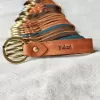 name engraving leather keychain, premium leather material, engravable, personalized touch, rustic style