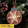 dây treo trang trí hình tuyết bằng da bò, dây trang trí noel, phụ kiện trang trí giáng sinh, quà noel cho bạn bè và người thân