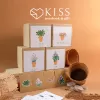 kiss the ground diy planting set, cilantro, includes coconut fiber pot and seeds, eco-friendly, a gift for gardening enthusiasts