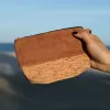 hemp cork pouch, size m, natural material, cotton lining, cute compact design, suitable for daily use