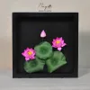 paper flower wall frame, decorative paper art, square wall art, new home gift, wall art, wall frame, 25x25cm wall decor, living room decor, wall decor