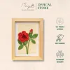 Paper Flower Painting, Red Roses  MAYPAPERFLOWER Wooden Frame of 15 x 20cm