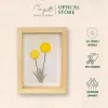 Paper Flower Painting, Billy Ball  MAYPAPERFLOWER Wooden Frame of 15 x 20cm