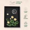 Handmade Paper Flower Painting - Lotus With Calligraphy MAYPAPERFLOWER 30x40cm Wooden Frame
