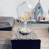 đèn trang trí bằng gỗ, đèn gỗ lũa vintage, mã la-1013- p decor, đèn gỗ handmade, ánh sáng vàng, phụ kiện trang trí phong cách vintage