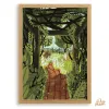 garden no.2 decorative art print, size a3 / a4, included frame, freshness of nature, vibrant colors, decorative artwork