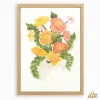 poppy no.1 decorative art print, size a3 / a4, included frame, digital print artwork, sturdy and durable frame