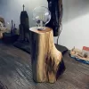 đèn trang trí bằng gỗ, đèn gỗ lũa vintage, mã la-1017 - p decor, gỗ lũa tự nhiên nguyên khối, tạo hình ngọn đuốc, đường vân gỗ tự nhiên
