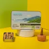 premium moc-chau cedar incense cones, home incense wood cones, fragrant wood incense cones, green cypress wood cones, herbal incense cones