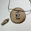 shrimp ceramic necklace, rustic glazed ceramic material, strong design, unique artistic value, gift for boyfriend