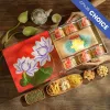 hộp quà tết hương xuân mộc truly hue’s 2023, trà sen cổ & bánh mứt huế, quà tặng đặc sản, vẽ tay, tinh xảo, quà tặng, đặc sản, mộc truly huế, chus