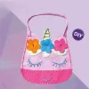 unicorn bag, diy 5+ sewing kit toy, handmade toy for children over 5 years old, improves dexterity, child-safe