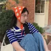 daisy crochet bandana, vibrant colors, adorable daisy pattern, gentle and pure design, vintage style