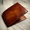 engraved fold leather wallet, veg leather, multiple small compartments, minimalist and sophisticated design, custom engraving available