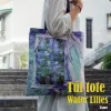 Water Lilies Brocade Tote Bag, Inspired By Monet's Painting, Unique Design, Eco-Friendly, Fashionable Gifts, Unique Gifts