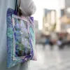 Water Lilies Brocade Tote Bag, Inspired By Monet's Painting, Unique Design, Eco-Friendly, Fashionable Gifts, Unique Gifts