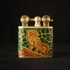 Nemean Hand-Drawn Leather Lighter, Earth Element, Greek Mythology, Personalized Engraved Lighters, Unique Gifts