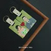 Hand-Drawn Leather Keychain, Custom Designs, Personalized Name Engraving, Premium Leather Keychains, Unique Gifts