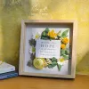 Sunny Blossom, Customized Paper Flower Painting, Handmade Decorative Painting, 25 x 25 cm, Wooden Frame, Size, Highlight for Space, Handmade GiftsSunny Blossom, Customized Paper Flower Painting, Handmade Decorative Painting, 25 x 25 cm, Wooden Frame, Size, Highlight for Space, Handmade Gifts