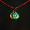 "Cầm" Metal Earrings With Hand-Drawn Leather, Beauty of Serenity, Four Arts Collection, Classical Art Earrings, Unique Accessories, Unique Gifts