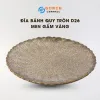 D26 Gold Brocade Glaze Ceramic Round Plate, A Fusion Of Classic And Modern, Vietnamese Ceramic, Bat Trang Ceramic, Premium Ceramic Plates
