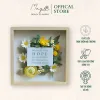 Sunny Blossom, Customized Paper Flower Painting, Handmade Decorative Painting, 25 x 25 cm, Wooden Frame, Size, Highlight for Space, Handmade Gifts