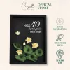 Tranh Hoa Giấy Handmade Trang Trí - Hoa Sen Thư Pháp MAYPAPERFLOWER Khung Tranh Gỗ Size 30x40cm