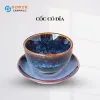 Cốc Uống Chè Men Xanh Hỏa Biến, Gốm Sứ Bát Tràng, Hơi Thở Biển Xanh Trong Từng Ngụm Trà, Tách Trà, Gốm Hỏa Biến, Gốm Sứ Cao Cấp, Trang Trí Bàn Tiệc