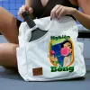 Pickleball Tote Bag (Free Pickleball Pin), Personalized Leather Name Tag, Canvas Tote Bag For Pickleball, Sports Accessories, Fashion Accessories